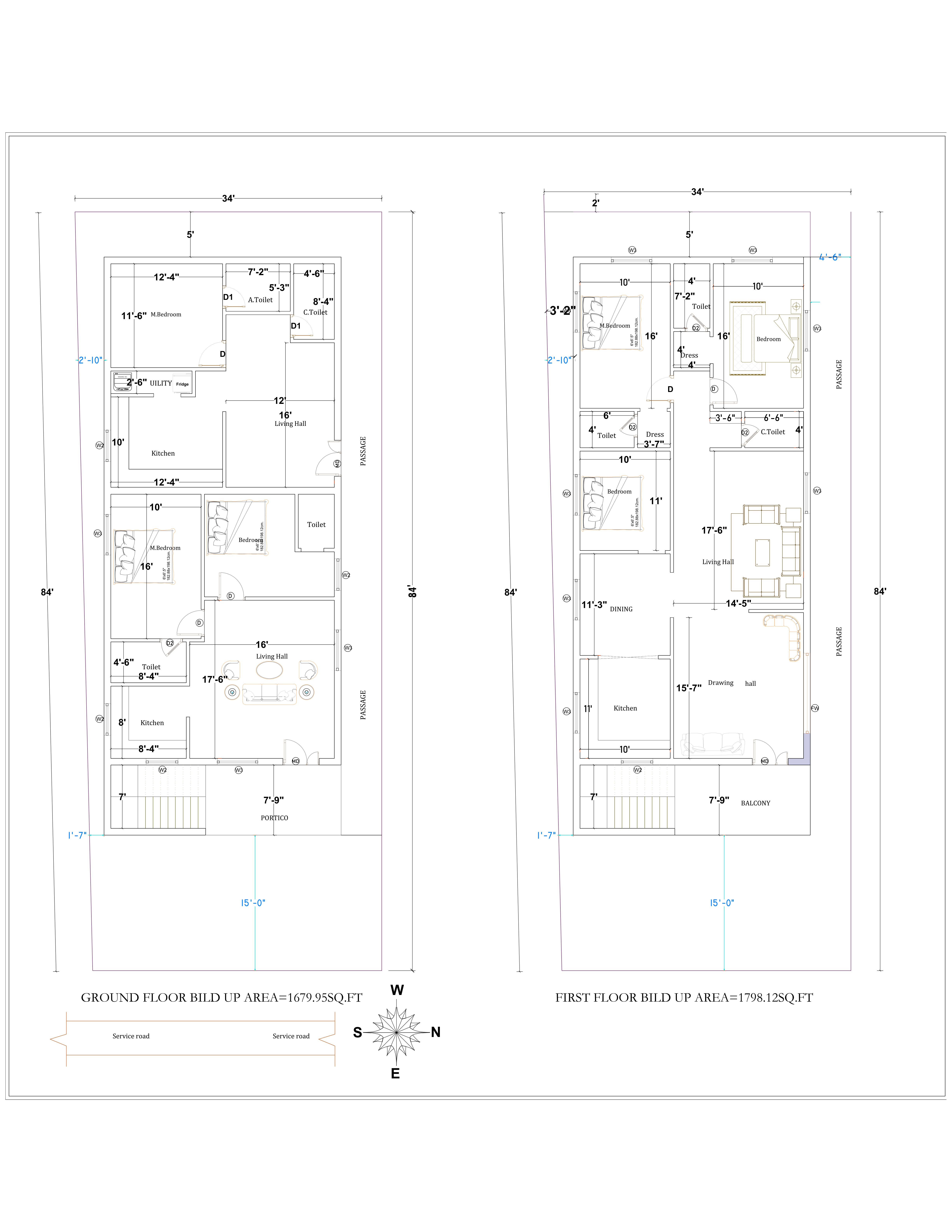 Building Floor Plan Drawing