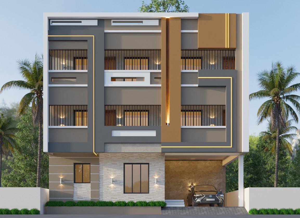 Modern Villa Front Elevation Design