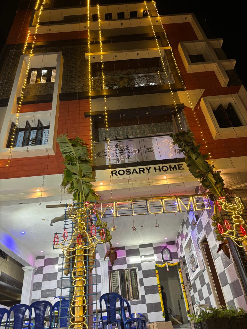 Building Night Elevation View